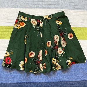 Urban Outfitters - Green Floral Skirt